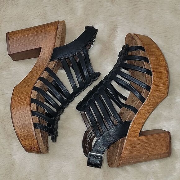 WHITE MOUNTAIN BLACK ASTONISH PLATFORM CLOG SANDALS, SIZE 7 - NEW - Picture 10 of 14